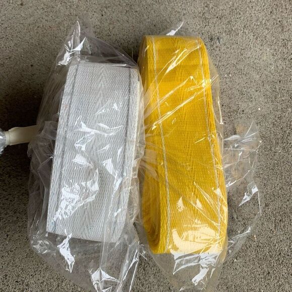 White And Yellow Lawn Furniture Webbing - Picture 2 of 4